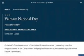 A screenshot of the press statement.