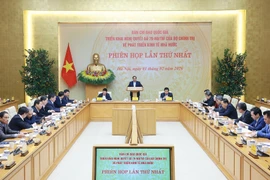 Prime Minister Pham Minh Chinh, Head of the National Steering Committee for the Implementation of the Politburo’s Resolution No. 79-NQ/TW on the Development of the State-owned Economic Sector, chaired the first meeting of the steering committee in Hanoi on February 1. (Photo: VNA)