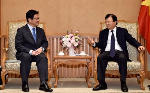 Deputy PM receives leader of Japan bank for international cooperation ảnh 1