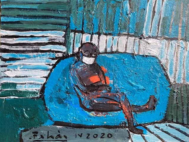 Social distancing paintings on display ảnh 1
