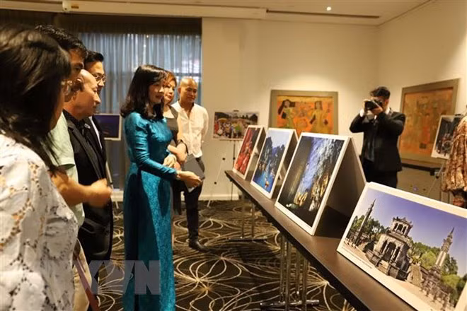 Vietnam’s lacquer paintings and photos introduced in Australia ảnh 1