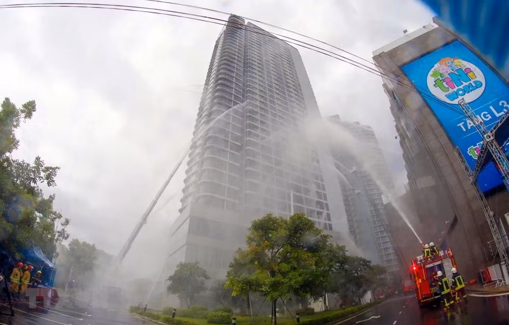 Fire-fighting drill held in Da Nang ảnh 1