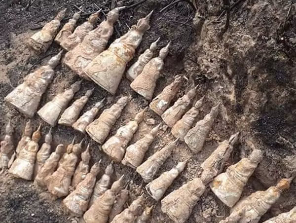 Many Buddha figurines unearthed in Laos’ Xieng​ Khuang​ province ảnh 1