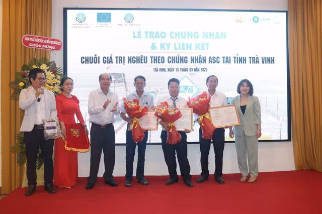 Tra Vinh clam breeding cooperatives receive ASC certificate ảnh 1