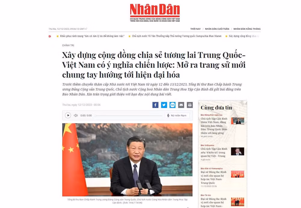 Chinese leader’s article sketches out Vietnam-China future cooperation orientations ảnh 1