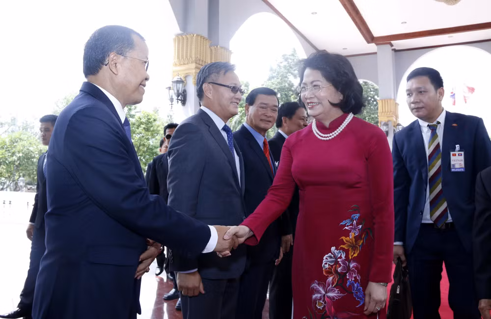 Vietnamese Vice President pays official visit to Laos ảnh 1