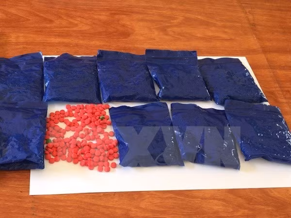 Meth drugs discovered in parcel transported from Netherlands ảnh 1