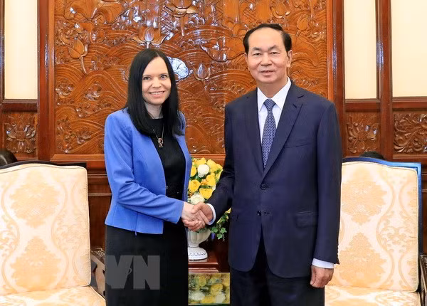 President Tran Dai Quang receives outgoing Polish ambassador ảnh 1
