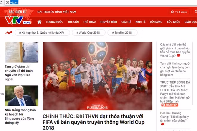 VTV wins World Cup 2018 broadcast right ảnh 1