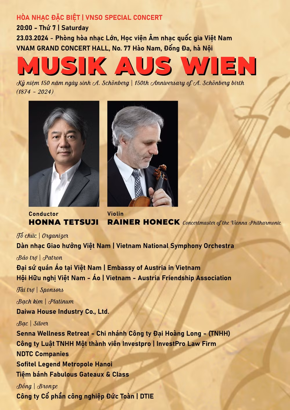 Vienna Philharmonic Concertmaster to perform famous violin concerto in Hanoi ảnh 1