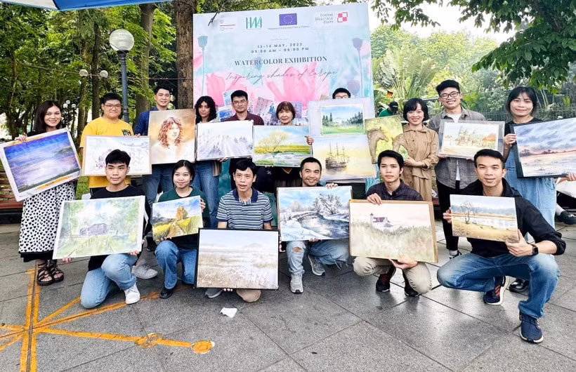 Temple of Literature to host largest-ever watercolour painting exhibition ảnh 1