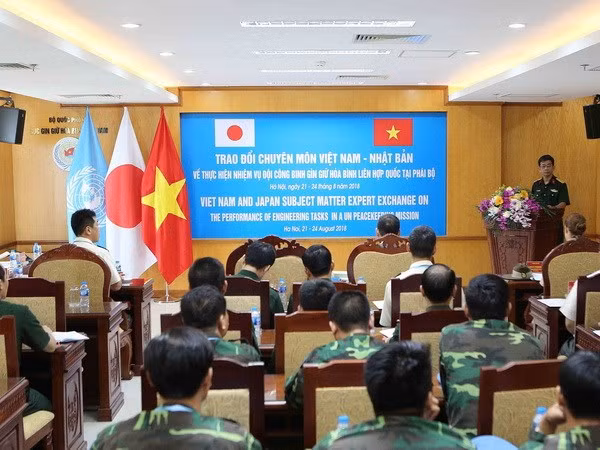 Vietnamese, Japanese sappers share peacekeeping experience ảnh 1