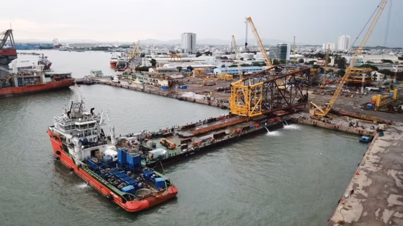 Vietsovpetro launches two support sets of Dragon oilfield ảnh 1 Vietsovpetro launches two support sets of Dragon oilfield ảnh 1