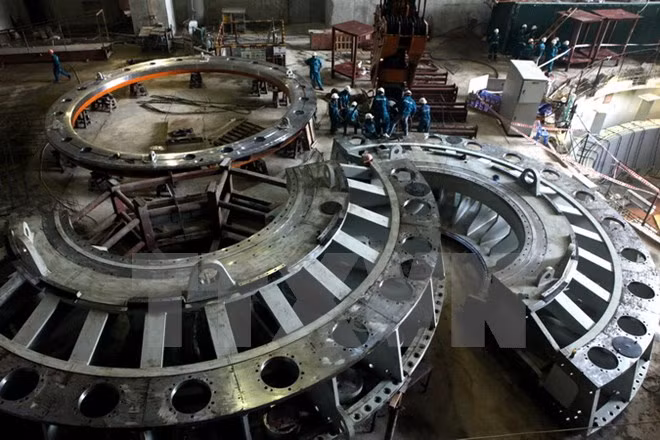 Lai Chau hydropower plant’s first turbine becomes operational ảnh 1 Lai Chau hydropower plant’s first turbine becomes operational ảnh 1