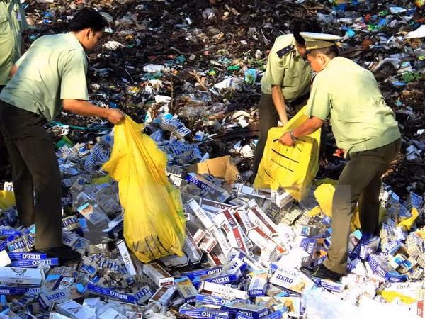 Contraband cigarettes seized in Hai Phong port ảnh 1