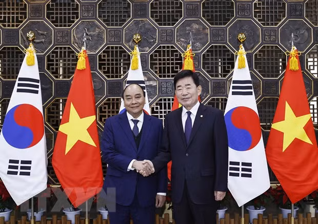 Vietnamese President meets with RoK National Assembly Speaker ảnh 1