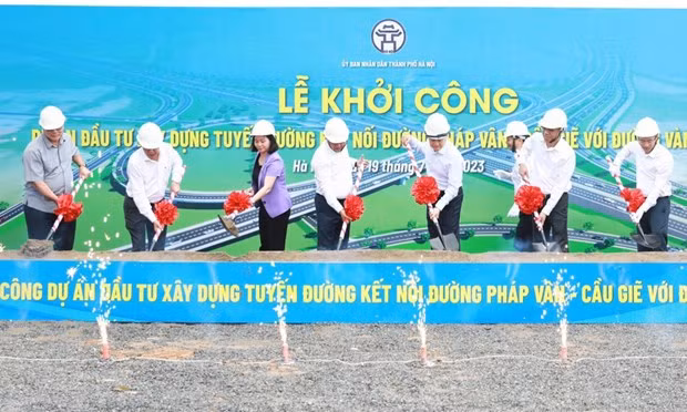 Hanoi starts work on road connecting Phap Van-Cau Gie expressway with Ring Road 3 ảnh 2 Hanoi starts work on road connecting Phap Van-Cau Gie expressway with Ring Road 3 ảnh 2