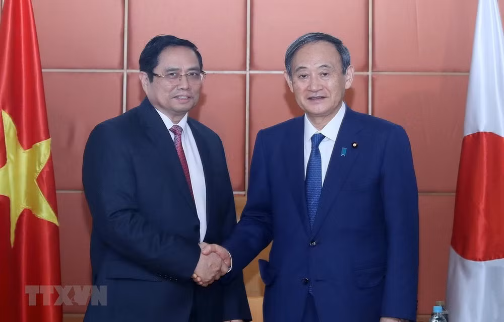 Party official meets Japanese PM ảnh 1
