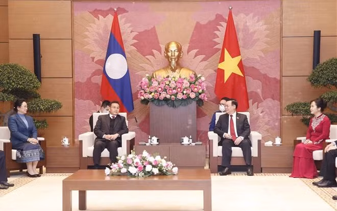 Top Vietnamese, Lao legislators hold talks ảnh 1