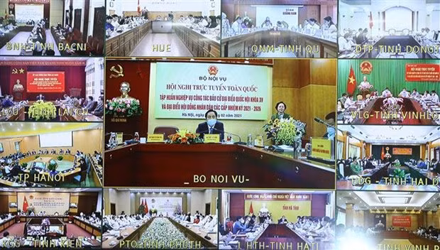 Training teleconference for NA election held nationwide ảnh 1