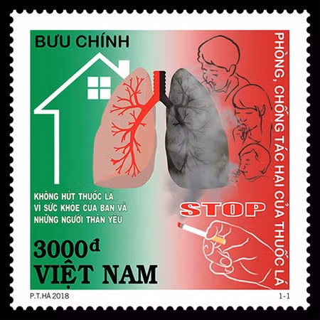Stamps issued to promote anti-smoking efforts ảnh 2
