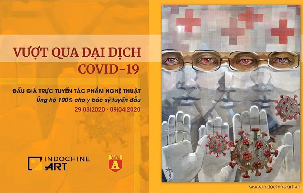 Art works put up for auction to support pandemic fight ảnh 1