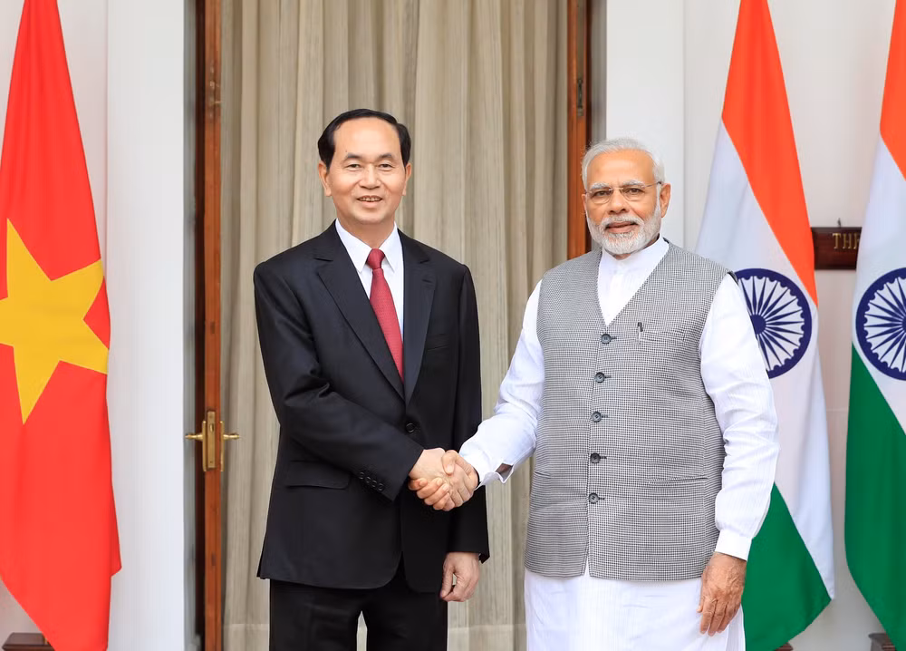 President Tran Dai Quang holds talks with Indian PM Narendra Modi ảnh 1