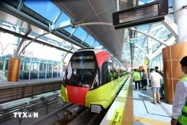 The Nhon - Hanoi station urban railway (Photo: VNA)