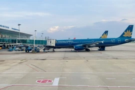 A Vietnam Airlines aircraft at Da Nang international airport. (Photo: VNA)