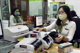 A Vietcombank's transaction office in Hanoi. (Photo: cafef.vn) 