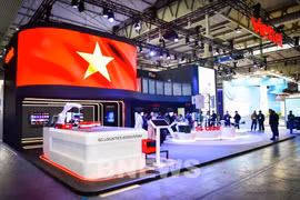 The Viettel stall at Mobile World Congress 2025, held in Barcelona, Spain, from March 3 to 6. (Photo: VNA)