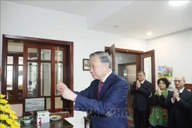 Party General Secretary To Lam offers incense in tribute to late Prime Minister Pham Van Dong in Hanoi on February 3. (Photo: VNA) 