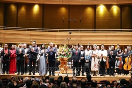 Party General Secretary To Lam and his spouse at the special concert (Photo: VNA)