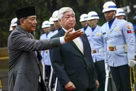 Defense Minister Sjafrie Sjamsoeddin (left) and his Japanese counterpart Gen Nakatani in Jakarta on January 7, 2025. (Photo: Antara/Muhammad Ramdan) 