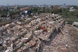 Rubble seen in Mandalay, Myanmar, after the March 28 earthquake (Photo: Xinhua/VNA) 