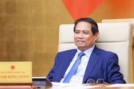 Prime Minister Pham Minh Chinh at the government meeting on decentralisation, delegation of authority in Hanoi on May 29. (Photo: VNA)