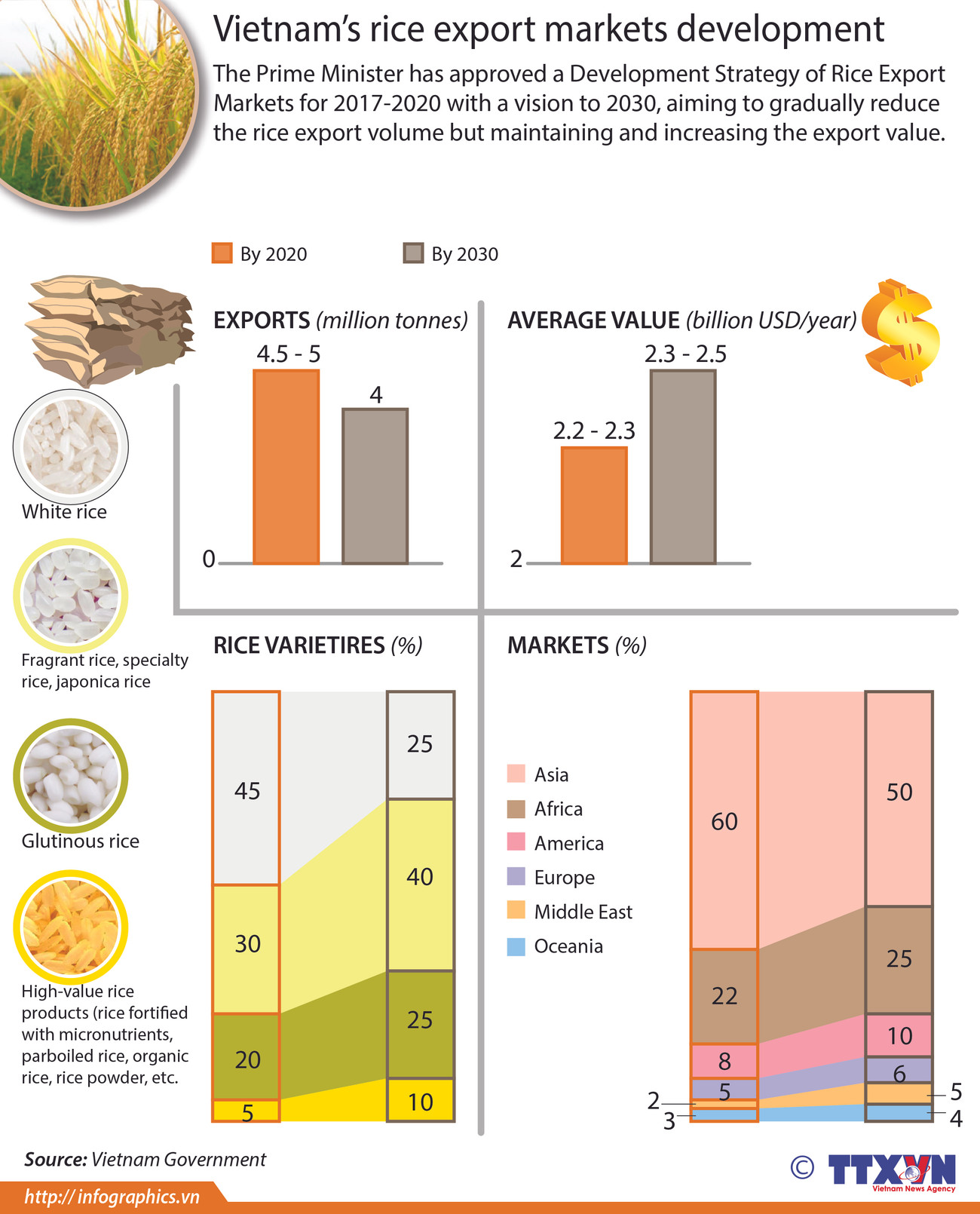 Vietnam’s rice export markets development strategy ảnh 1