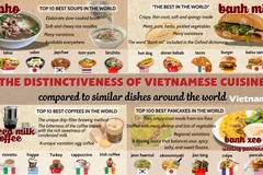 The distinctiveness of Vietnamese cuisine compared to similar dishes around the world