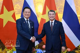 Prime Minister Le Minh Hung (R) and his Thai counterpart Anutin Charnvirakul (Photo: VNA)