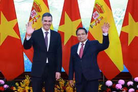 Vietnamese Prime Minister Pham Minh Chinh (R) and President of the Government of Spain Pedro Sánchez. (Photo: VNA)