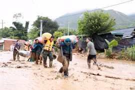 Flash floods sweep through residential areas in Muong Than commune, Lai Chau province, causing property losses. (Photo: VNA)