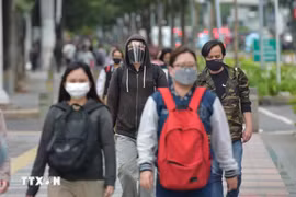 People wear masks to prevent COVID-19 in Jakarta, Indonesia, in 2022. (Photo: Xinhua/VNA)