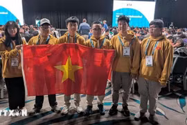 Vietnamese students at the 2025 Asia International Mathematical Olympiad (AIMO) in Japan. (Photo: VNA)