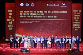 The 6th Global Forum for Young Vietnamese Intellectuals concludes in Hanoi on July 20. (Photo: VNA)