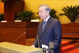 Party General Secretary To Lam speaks at the national conference on the dissemination and implementation of the Politburo resolutions in Hanoi on September 16. (Photo: VNA)