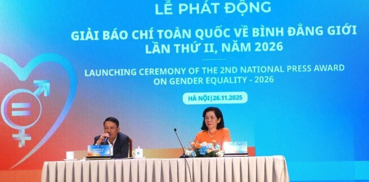 At the launch of the second National Press Award on Gender Equality. (Photo: VNA)