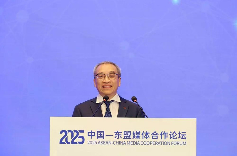 Deputy Minister of Culture, Sports and Tourism Phan Tam speaks at a plenary session on digital transformation and AI in journalism, held as part of the annual ASEAN-China media cooperation forum in Henan province, China, on May 25. (Photo: VNA)