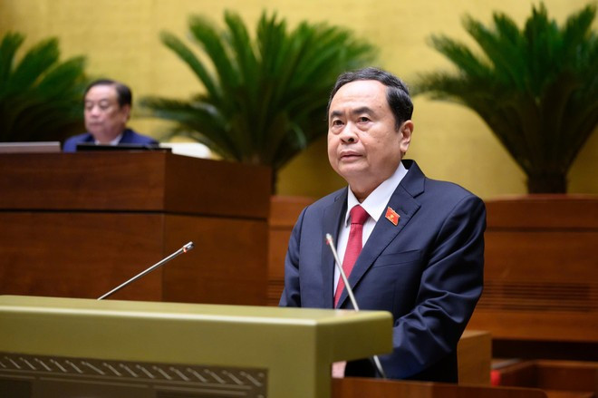 National Assembly Chairman Tran Thanh Man speaks at the opening session of the the 15th NA’s ninth session in Hanoi on May 5. (Photo: VNA)