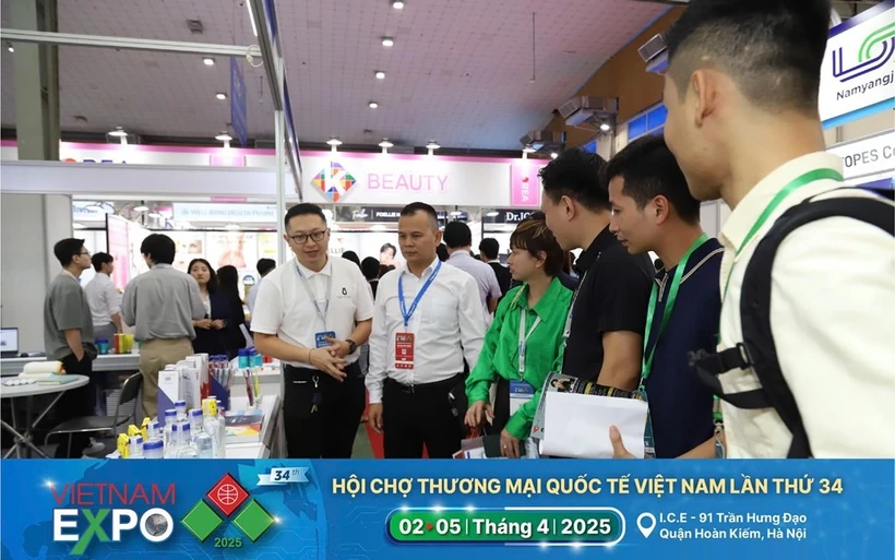 he 34th Vietnam International Trade Fair (Vietnam Expo 2025) is scheduled to take place in Hanoi from April 2 to 5. (Photo: VNA)