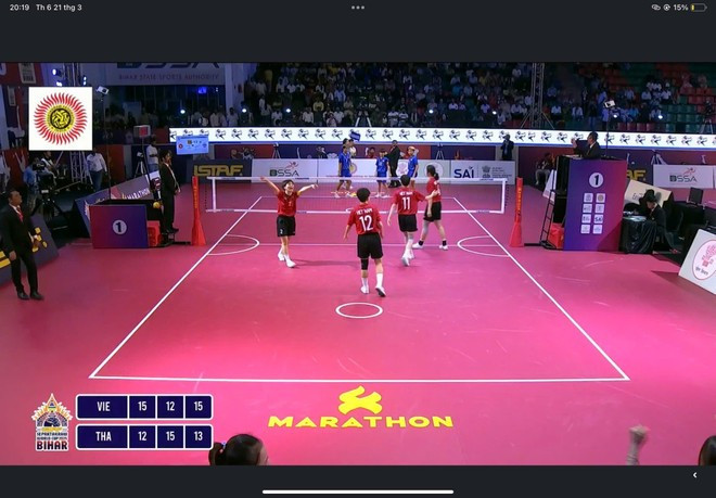 Vietnam obtained the first-ever World Cup sepak takraw title in the women's quadrant category after the game against Thailand on March 21. (Photo: Vietnam Sepak Takraw Federation)